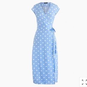 NWOT J.Crew polka dot wrap dress XS